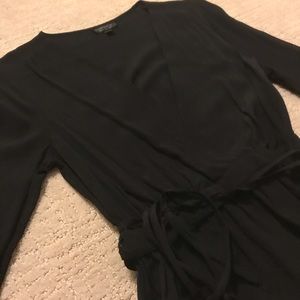 Topshop 3/4 sleeve, wrap, tie waist ballet shirt